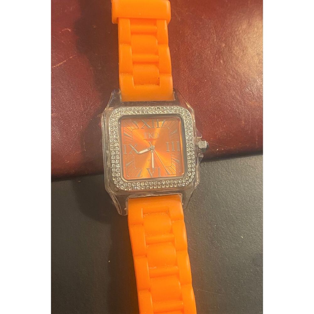 Women's 40mm TKO Watch, Clear Case, Crystal Accents